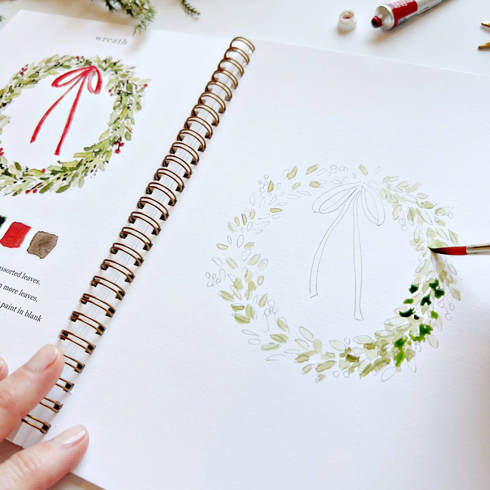 Christmas Watercolor Workbook - Joy