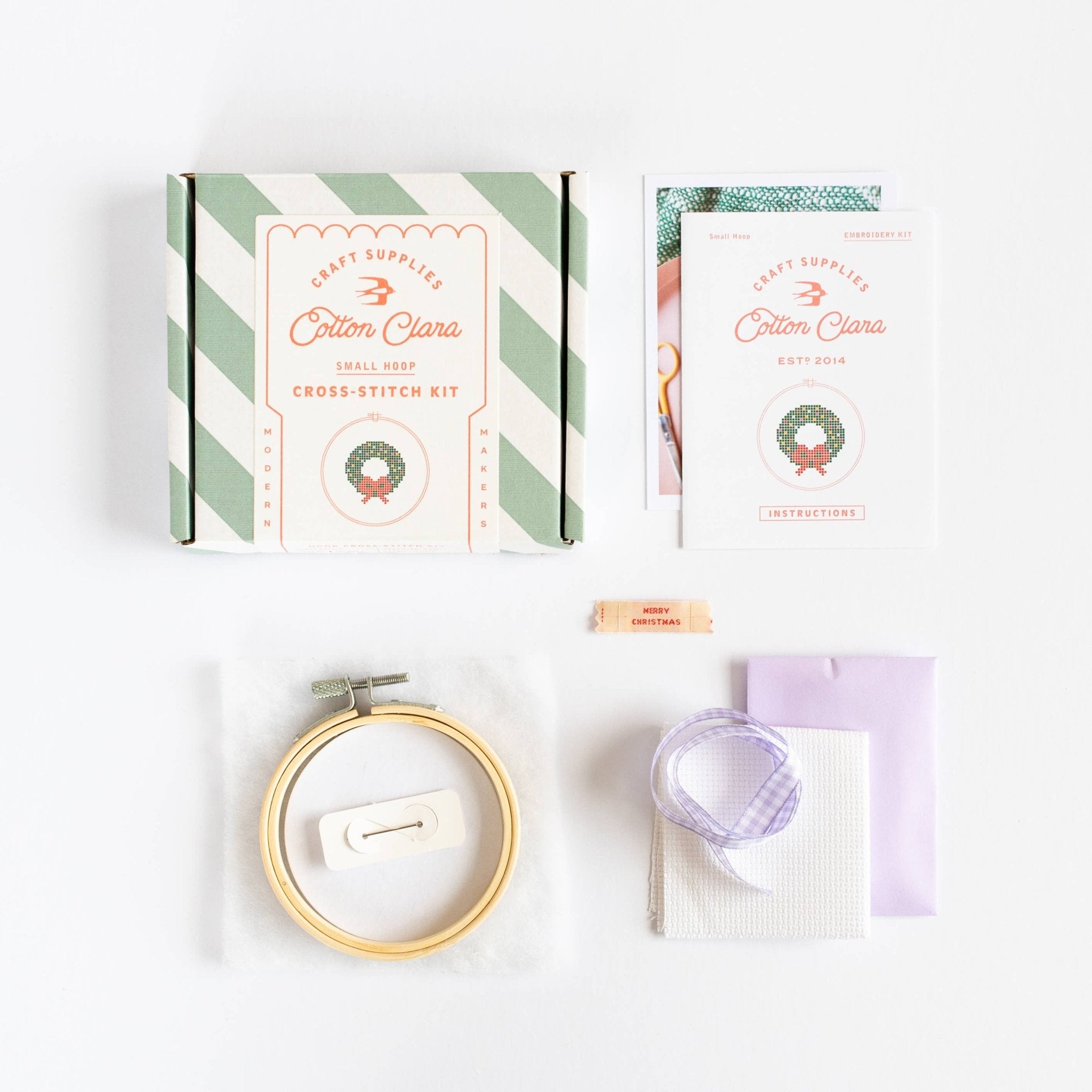 Christmas Wreath Cross Stitch Kit - Joy
