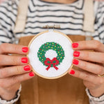 Christmas Wreath Cross Stitch Kit - Joy
