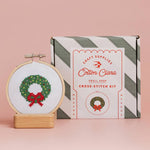 Christmas Wreath Cross Stitch Kit - Joy