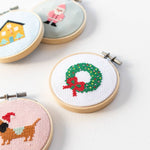 Christmas Wreath Cross Stitch Kit - Joy