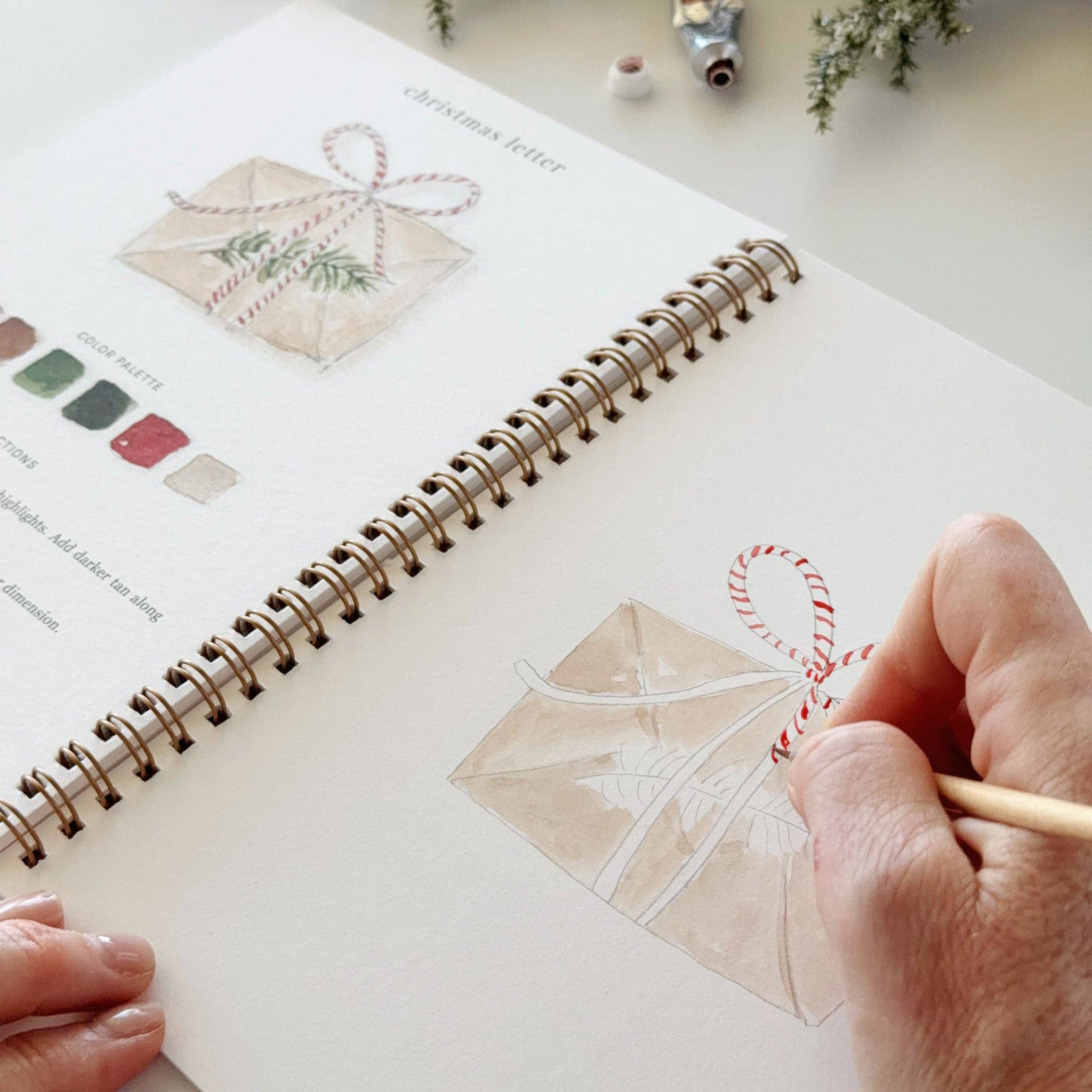 Classic Christmas Watercolor Workbook - Joy Gift Shoppe