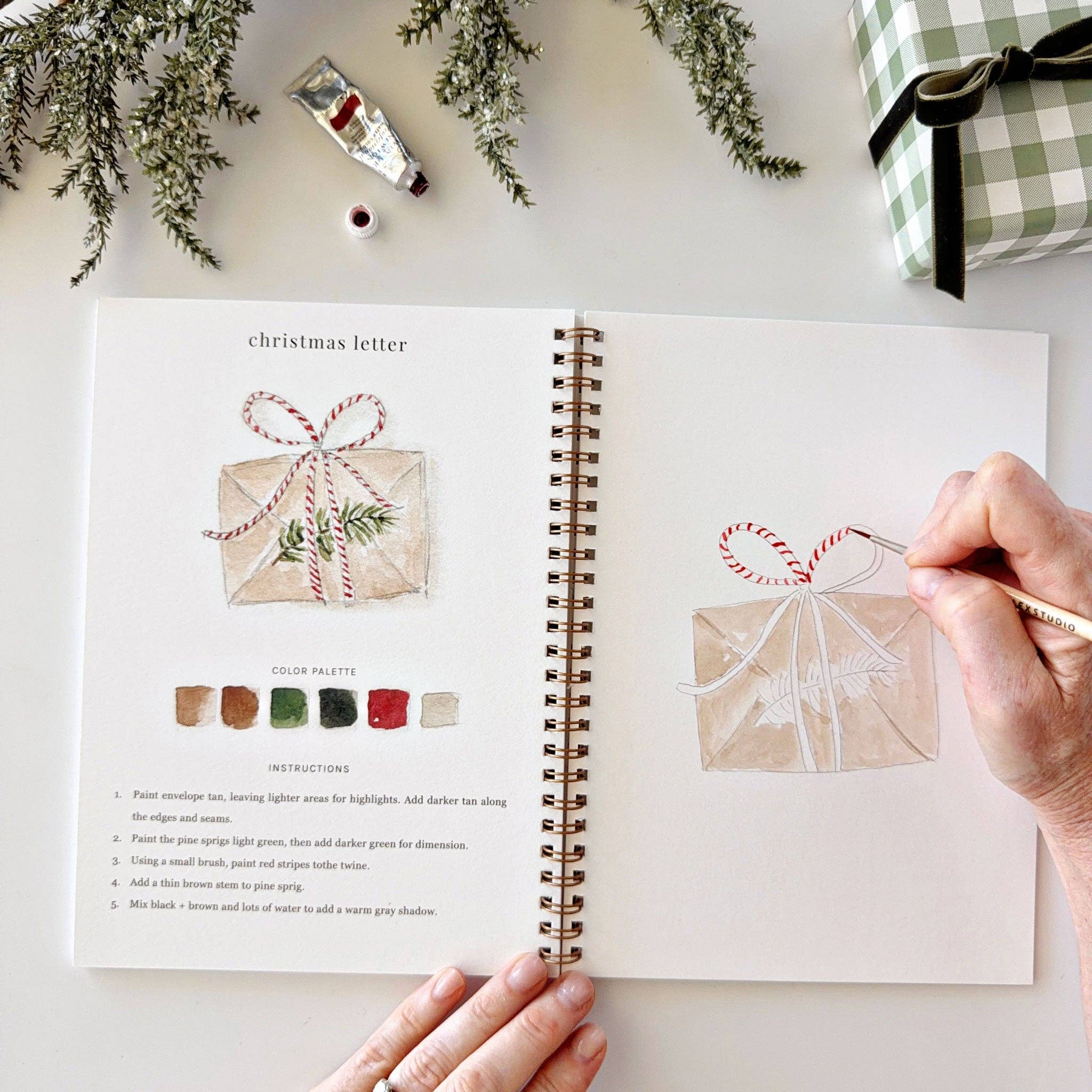 Classic Christmas Watercolor Workbook - Joy Gift Shoppe