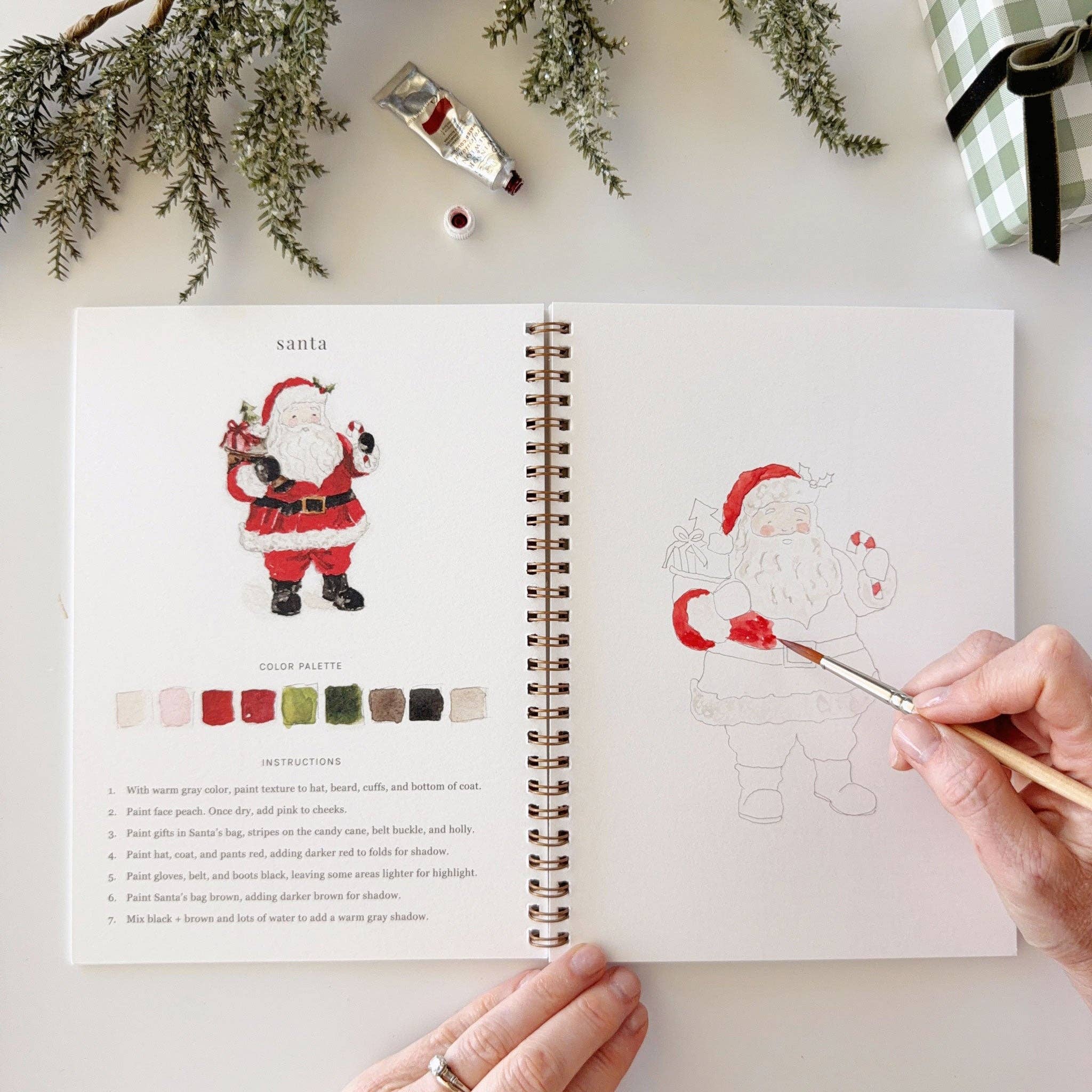 Classic Christmas Watercolor Workbook - Joy Gift Shoppe