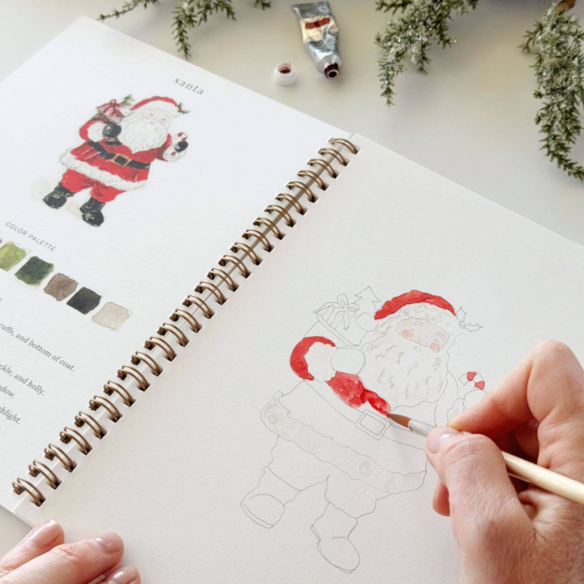 Classic Christmas Watercolor Workbook - Joy Gift Shoppe