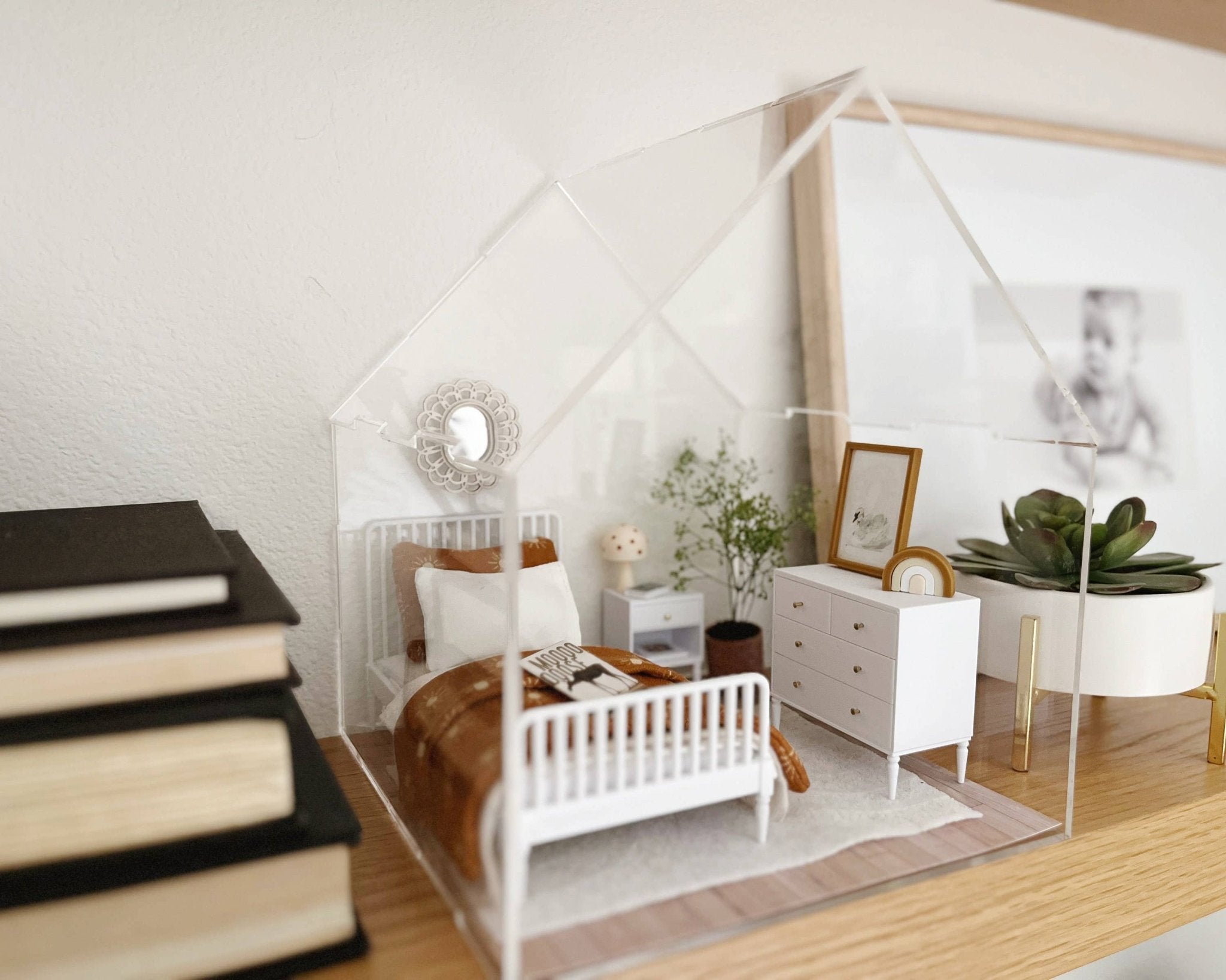 Clear Acrylic Miniature House Display Case - Joy Gift Shoppe