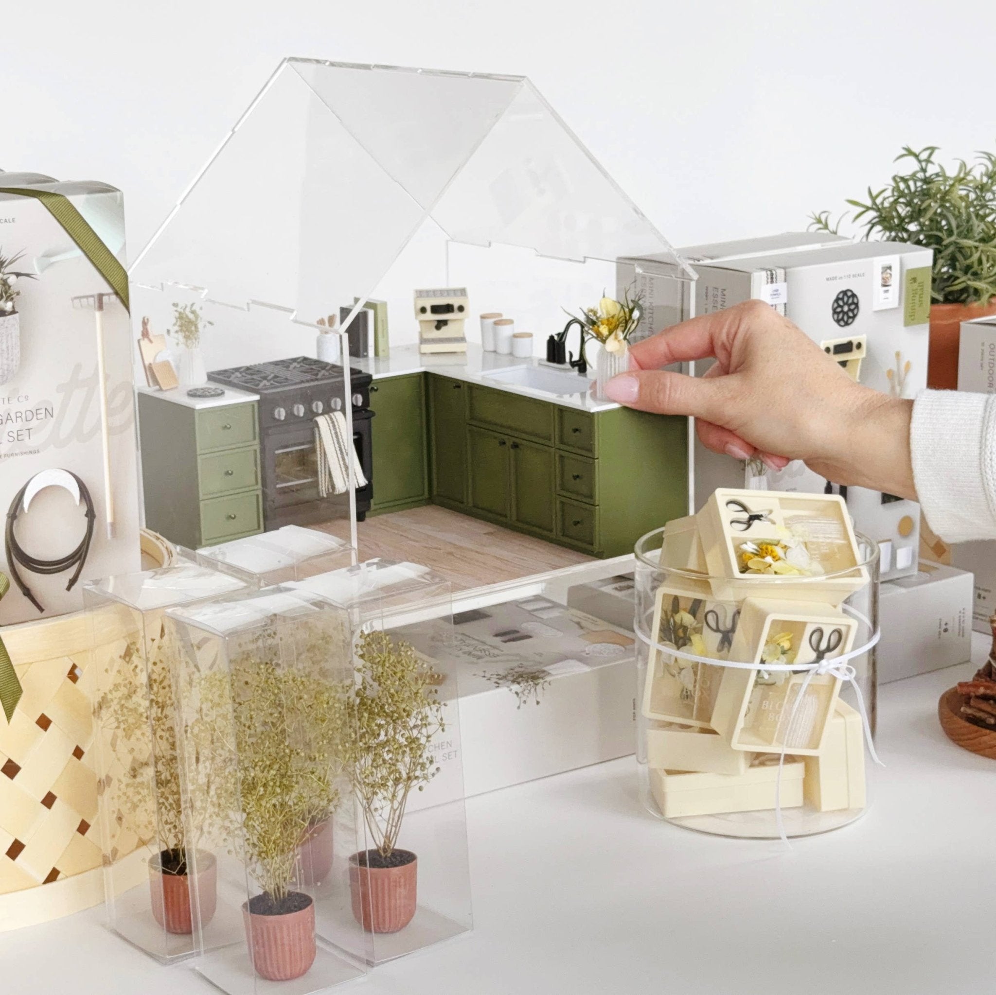Clear Acrylic Miniature House Display Case - Joy Gift Shoppe