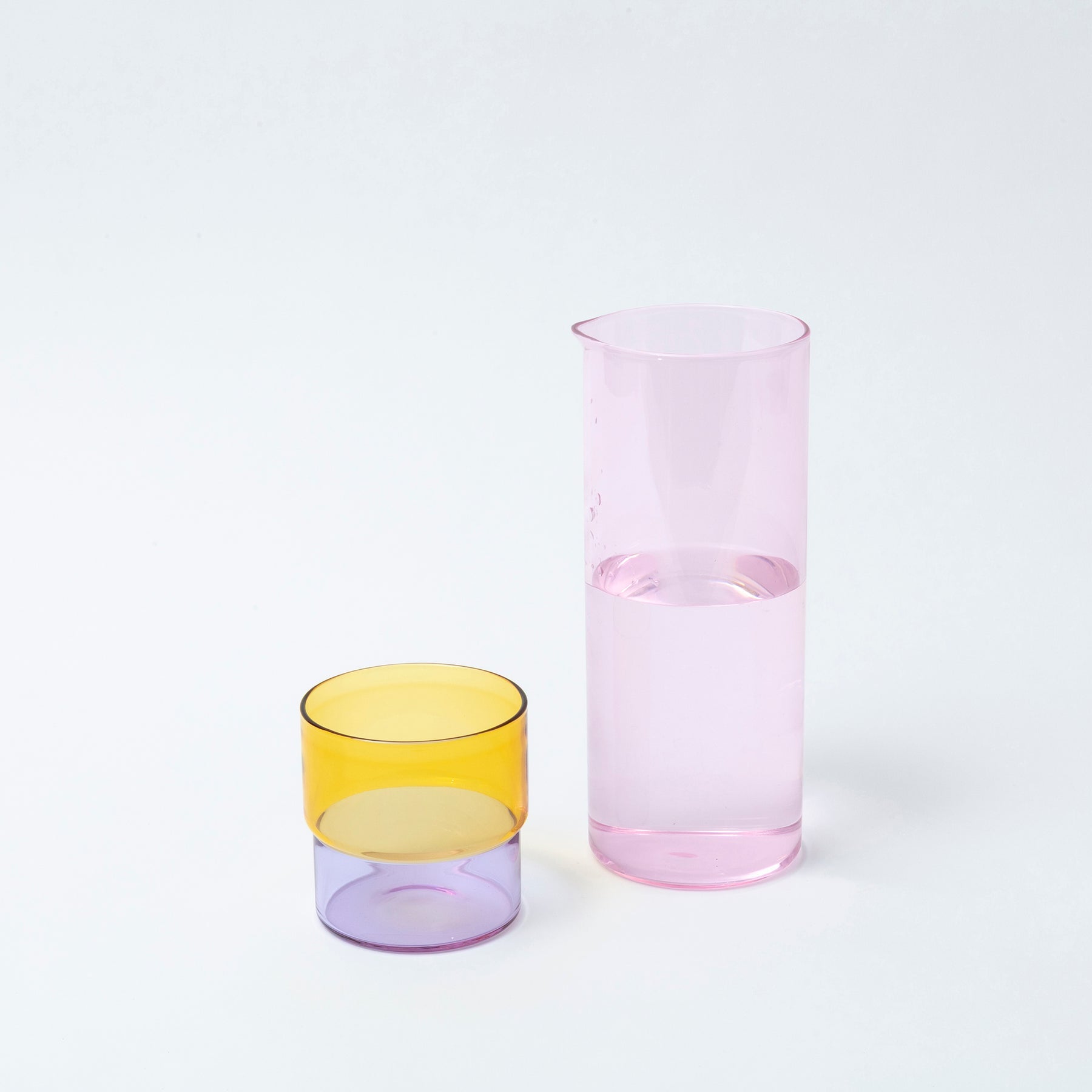 Color Stack Carafe - Pink/Violet/Lemon - Joy Gift Shoppe