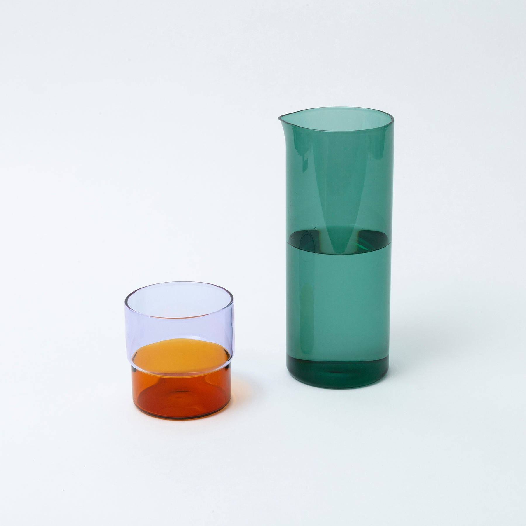 Color Stack Carafe - Teal/Amber/Violet - Joy Gift Shoppe