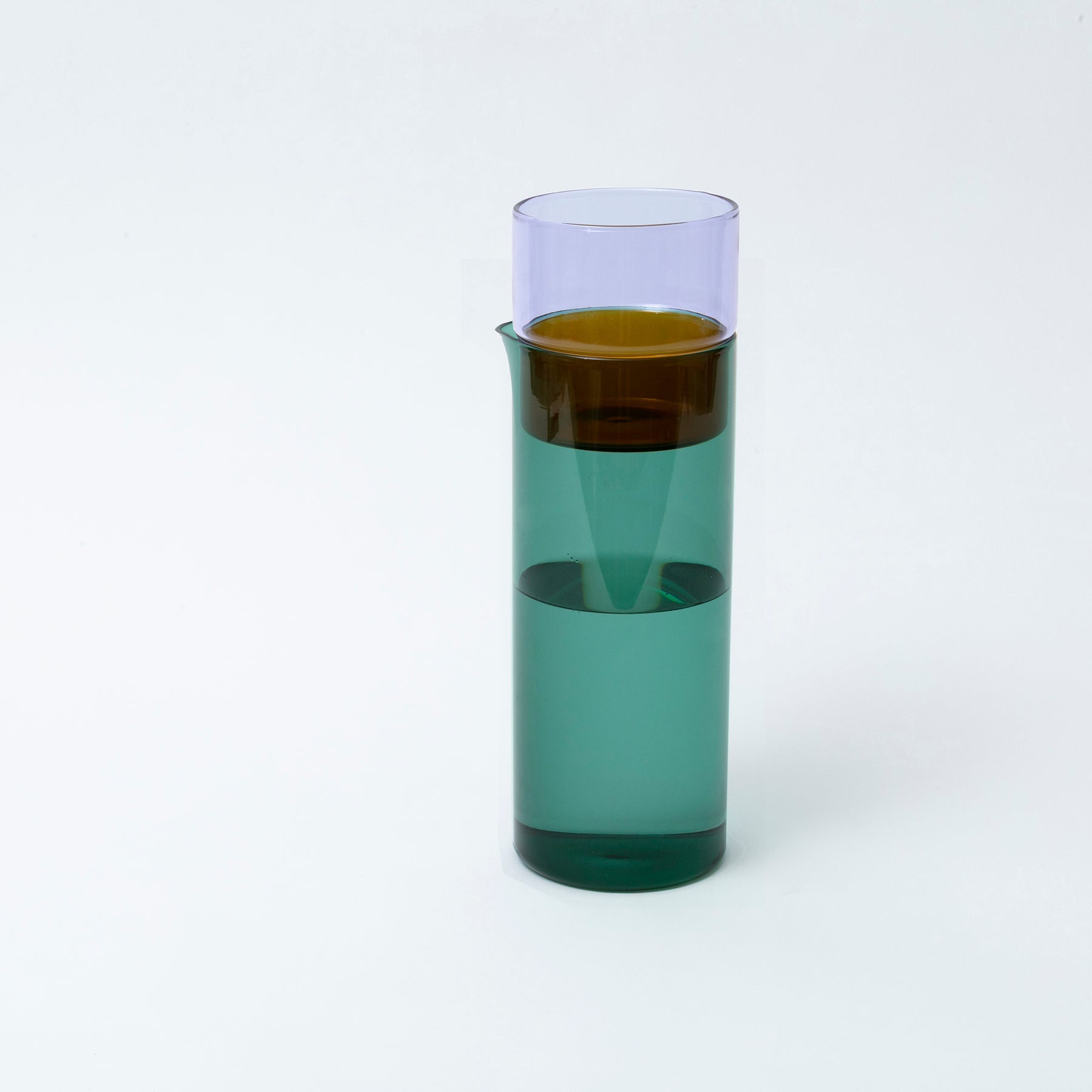 Color Stack Carafe - Teal/Amber/Violet - Joy Gift Shoppe