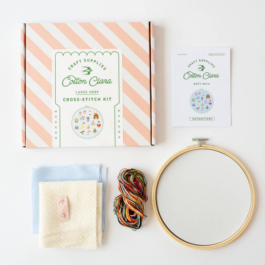 Colorful Beginner Christmas Cross Stitch Kit - Joy