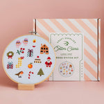 Colorful Beginner Christmas Cross Stitch Kit - Joy