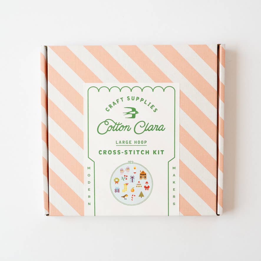 Colorful Beginner Christmas Cross Stitch Kit - Joy