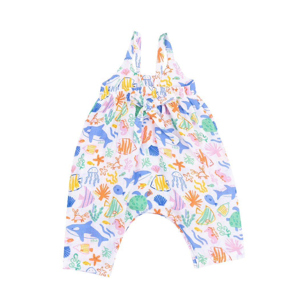 Colorful Reef Tie Back Romper - Joy