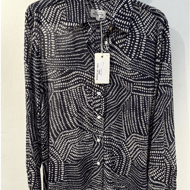 CORAZ Dark Navy & Raw White Shirt - Joy