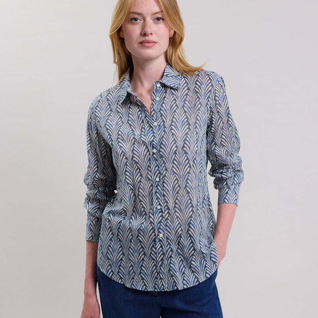 Coraz Woven Shirt - Navy - Joy