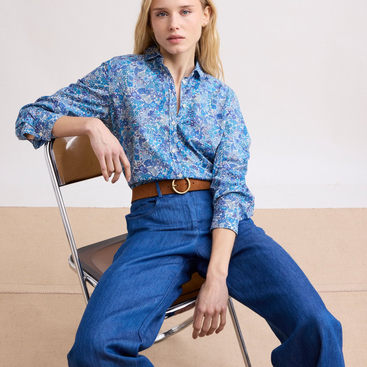 Corazon Woven Shirt - Liberty Print Blue - Joy