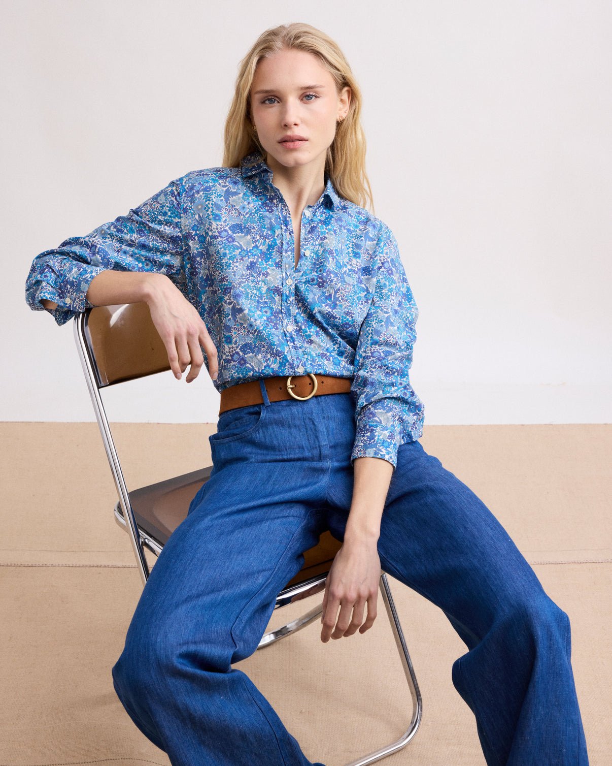 Corazon Woven Shirt - Liberty Print Blue - Joy