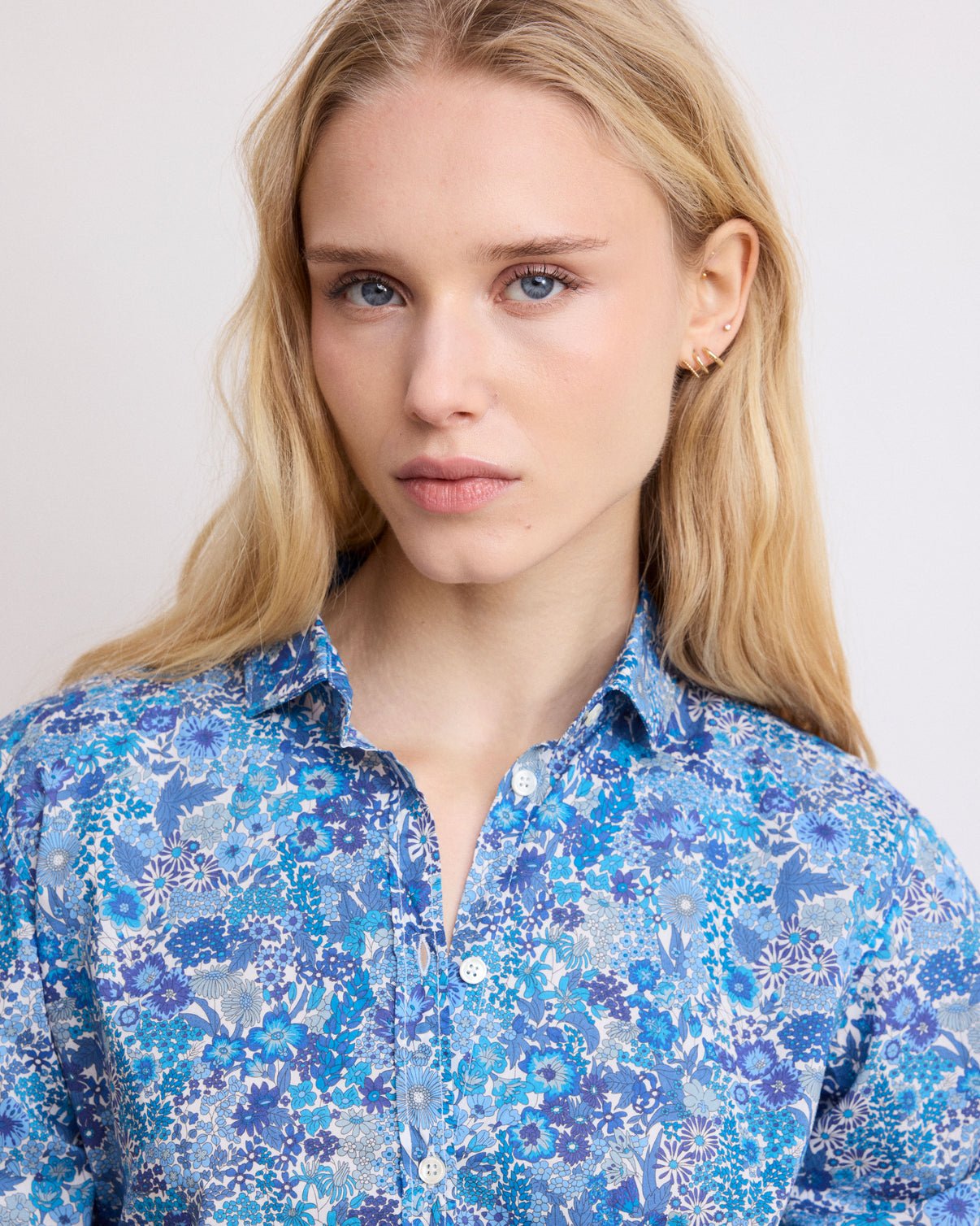 Corazon Woven Shirt - Liberty Print Blue - Joy