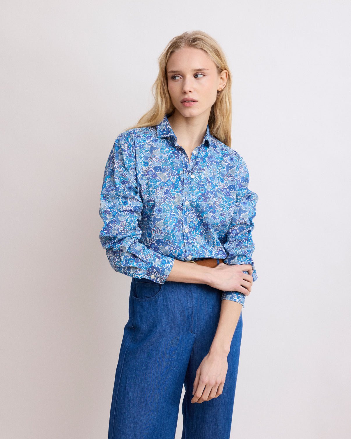 Corazon Woven Shirt - Liberty Print Blue - Joy