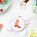 Cowboy Boot Cross Stitch Kit - Joy