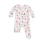 Cowgirl Dogs - 2 Way Zipper Ruffle Back Footie - Joy