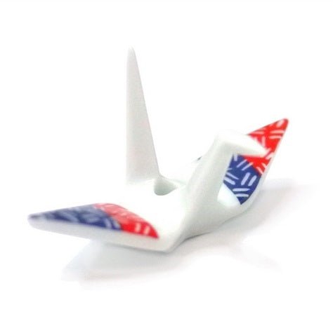 Crane Incense Holder - White Brocade - Joy
