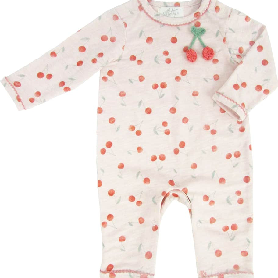 Crochet Cherry Printed Babygro 3 - 6M - Joy