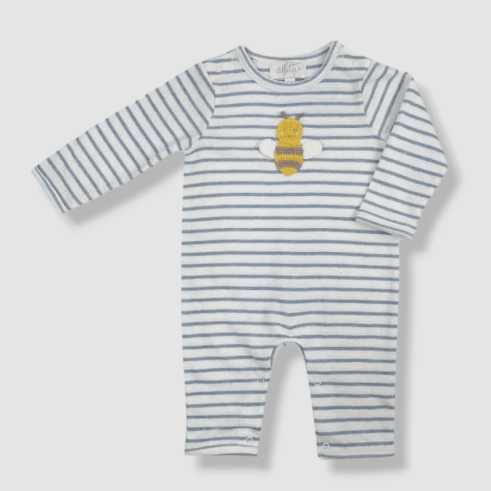 Crochet Mini Bee Blue Stripe Romper 0 - 3M - Joy