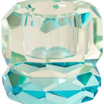 Crystal Candle Holder, Blue/Light Mint - Joy