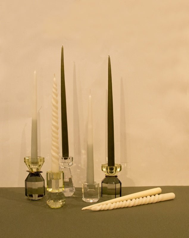 Crystal Candle Holder, Clear - Joy