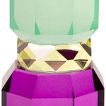 Crystal Candle Holder, Plum/Neon/Opal - Joy