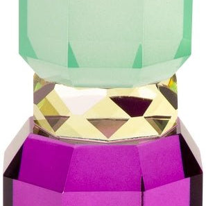 Crystal Candle Holder, Plum/Neon/Opal - Joy