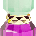 Crystal Candle Holder, Plum/Neon/Opal - Joy