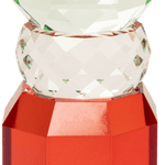 Crystal Candle Holder, Red/Clear/Light Mint - Joy