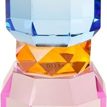 Crystal Candle Holder, Violet/Amber/Cobalt - Joy