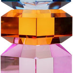 Crystal Candle Holder, Violet/Amber/Cobalt - Joy
