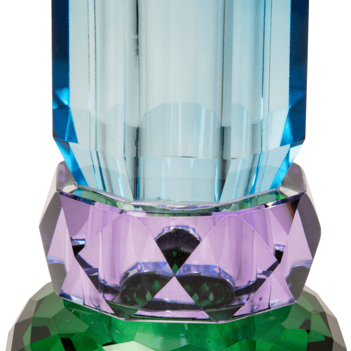 Crystal Vase, Green/Violet/Cobalt - Joy