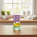 Crystal Vase, Mint/Yellow/Violet - Joy Gift Shoppe