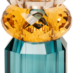 Crystal Vase, Petrol/Amber/Peach - Joy