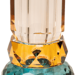 Crystal Vase, Petrol/Amber/Peach - Joy