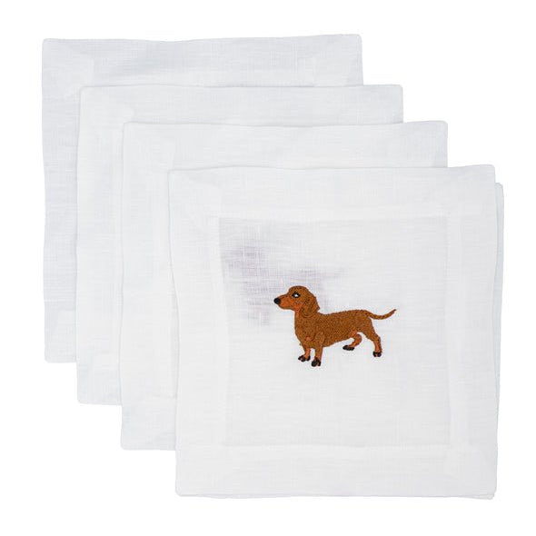 Dachshund Cocktail Napkin - Joy