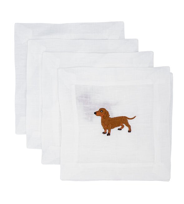 Dachshund Cocktail Napkin - Joy