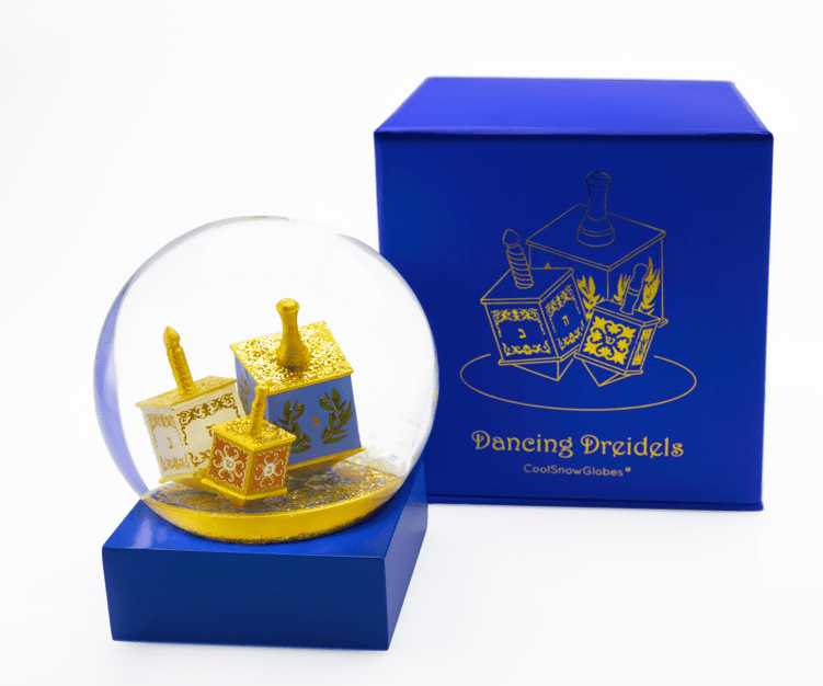 Dancing Dreidels Snow Globe - Joy