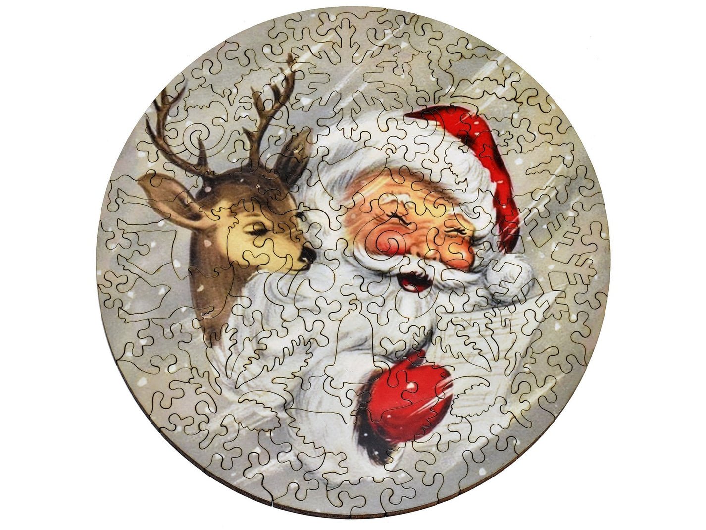 Deerful Santa Liberty Puzzle - Joy