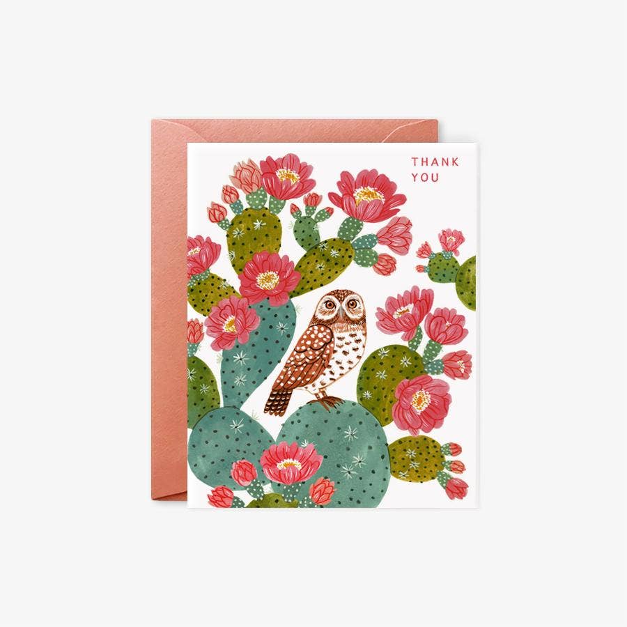 DESERT OWL | Thank You Card - Joy