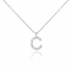 Diamond Letter "C" Necklace - Joy Gift Shoppe