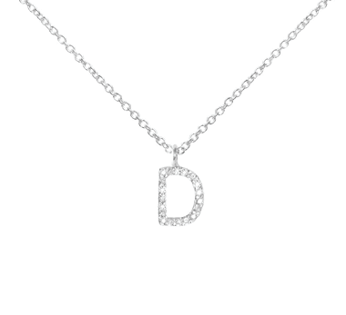 Diamond Letter "D" Necklace - Joy Gift Shoppe