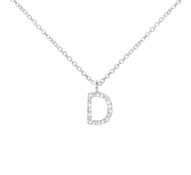 Diamond Letter "D" Necklace - Joy Gift Shoppe