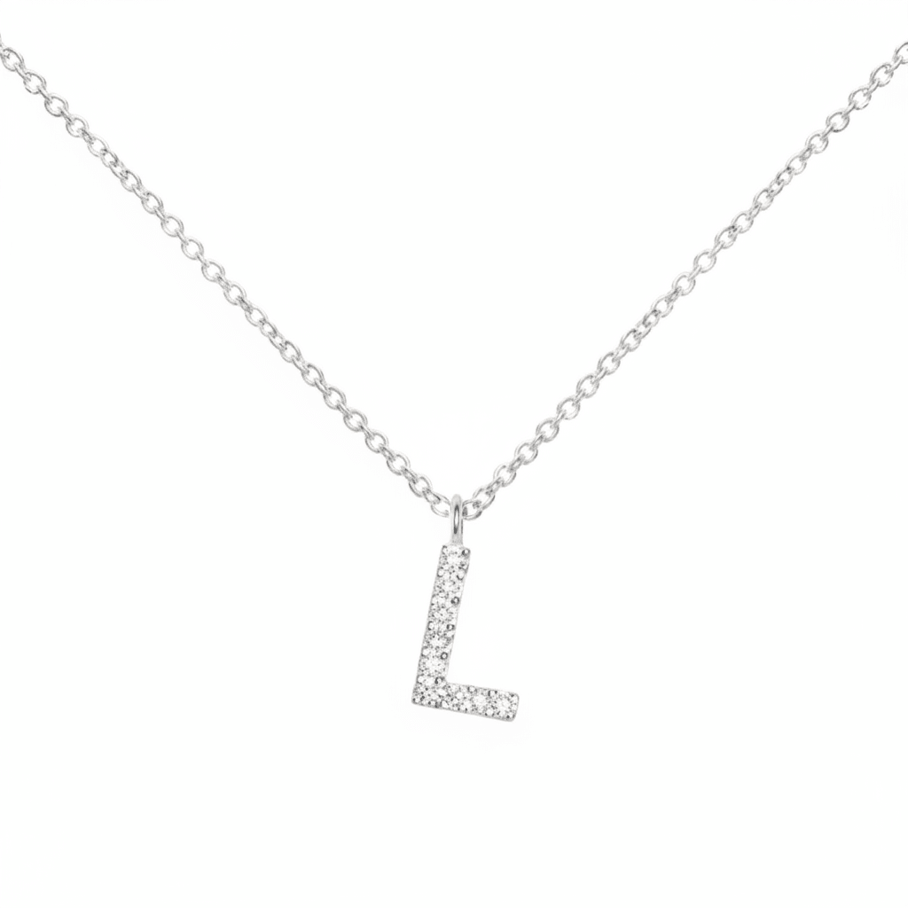Diamond Letter "L" Necklace - Joy Gift Shoppe